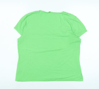 Womens UK Size L Precis Green Basic T-Shirt