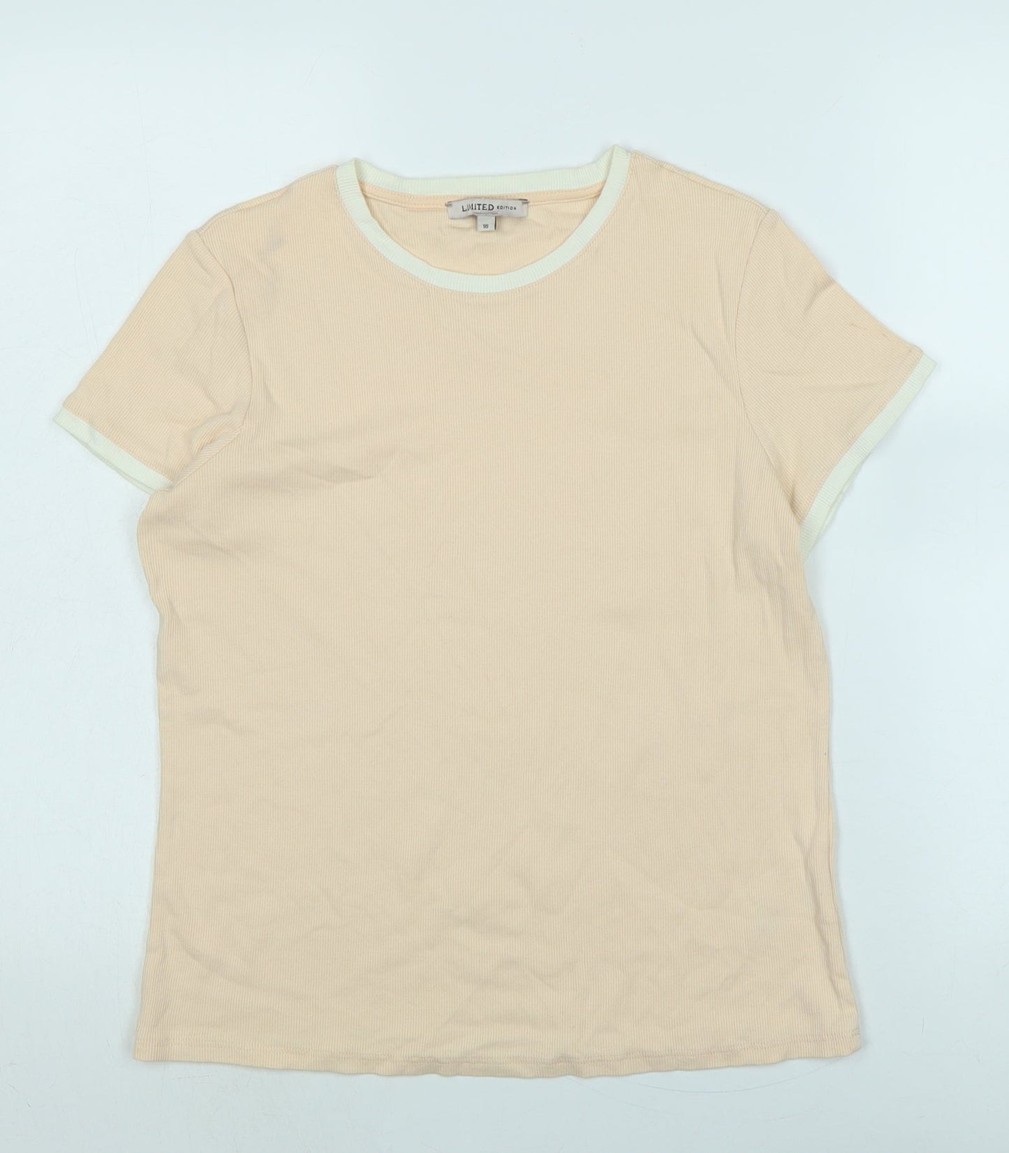 Womens UK Size 16 Marks and Spencer Orange Basic T-Shirt