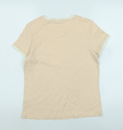 Womens UK Size 16 Marks and Spencer Orange Basic T-Shirt