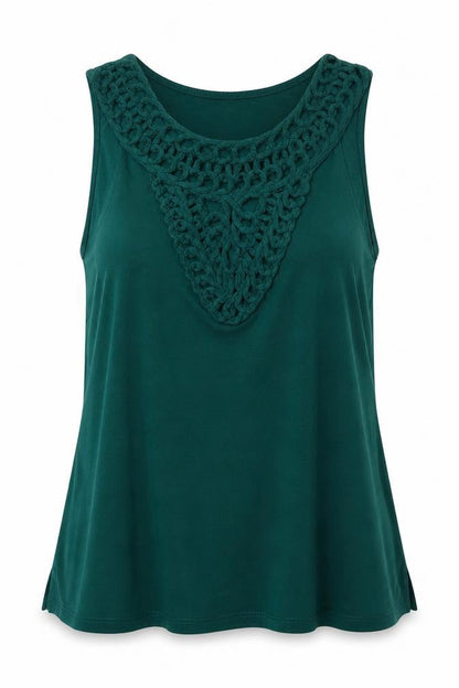 Womens UK Size S H&M Green Basic Tank