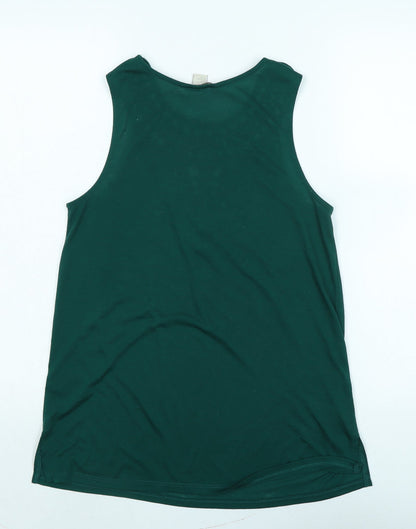 Womens UK Size S H&M Green Basic Tank