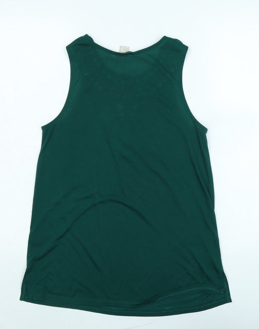 Womens UK Size S H&M Green Basic Tank