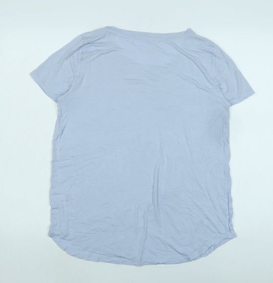 Womens UK Size M Hollister Blue Basic T-Shirt