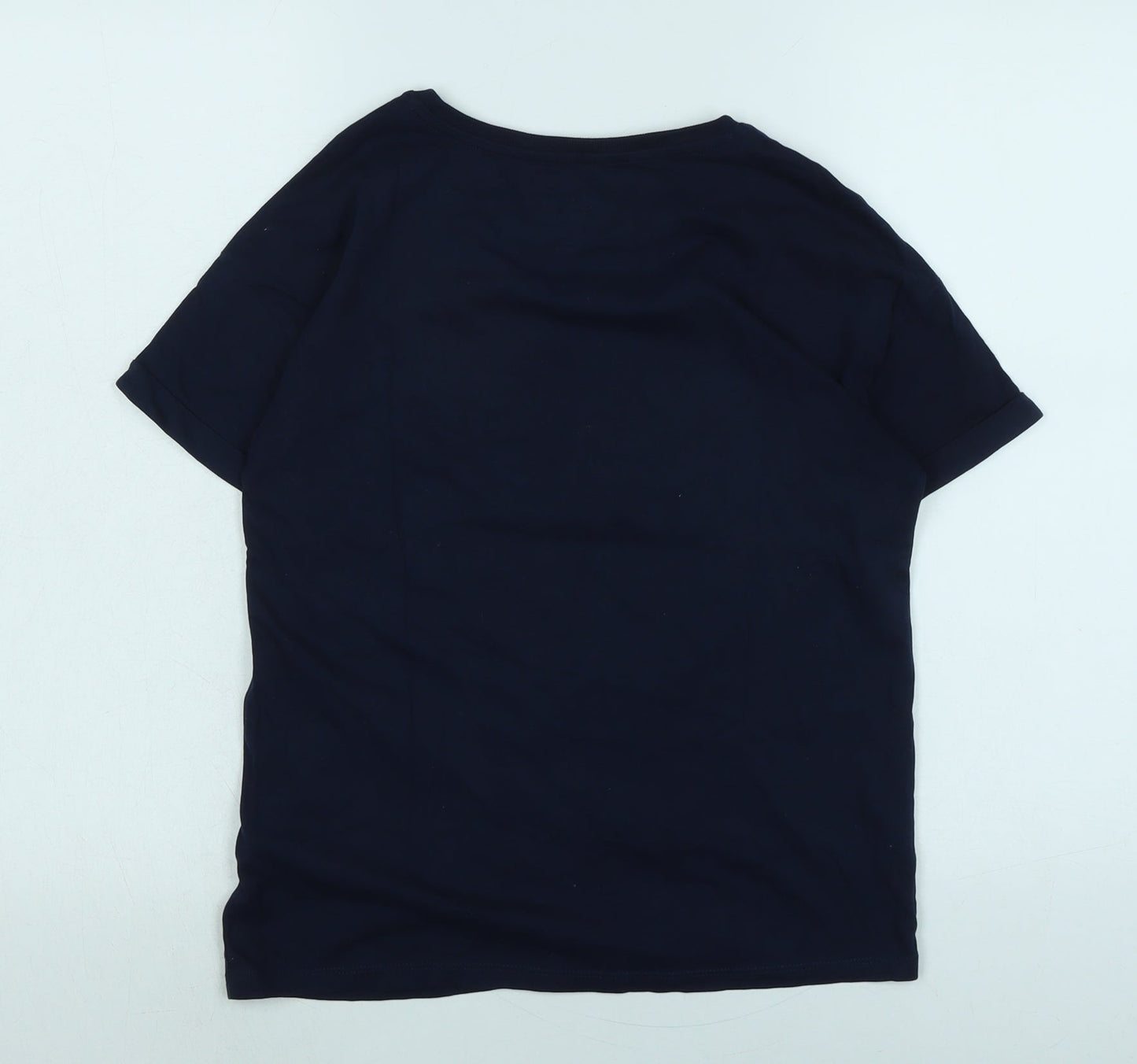 Womens UK Size 12 Marks and Spencer Blue Basic T-Shirt
