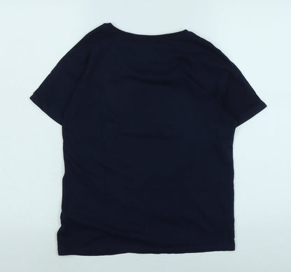 Womens UK Size 12 Marks and Spencer Blue Basic T-Shirt