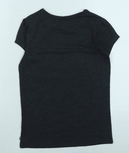 Fashion House Girls Blue Cotton Basic T-Shirt Size 14 Years Crew Neck