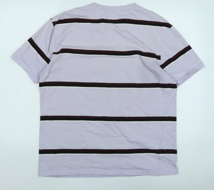 Topman Mens Purple Cotton T-Shirt Size M Crew Neck