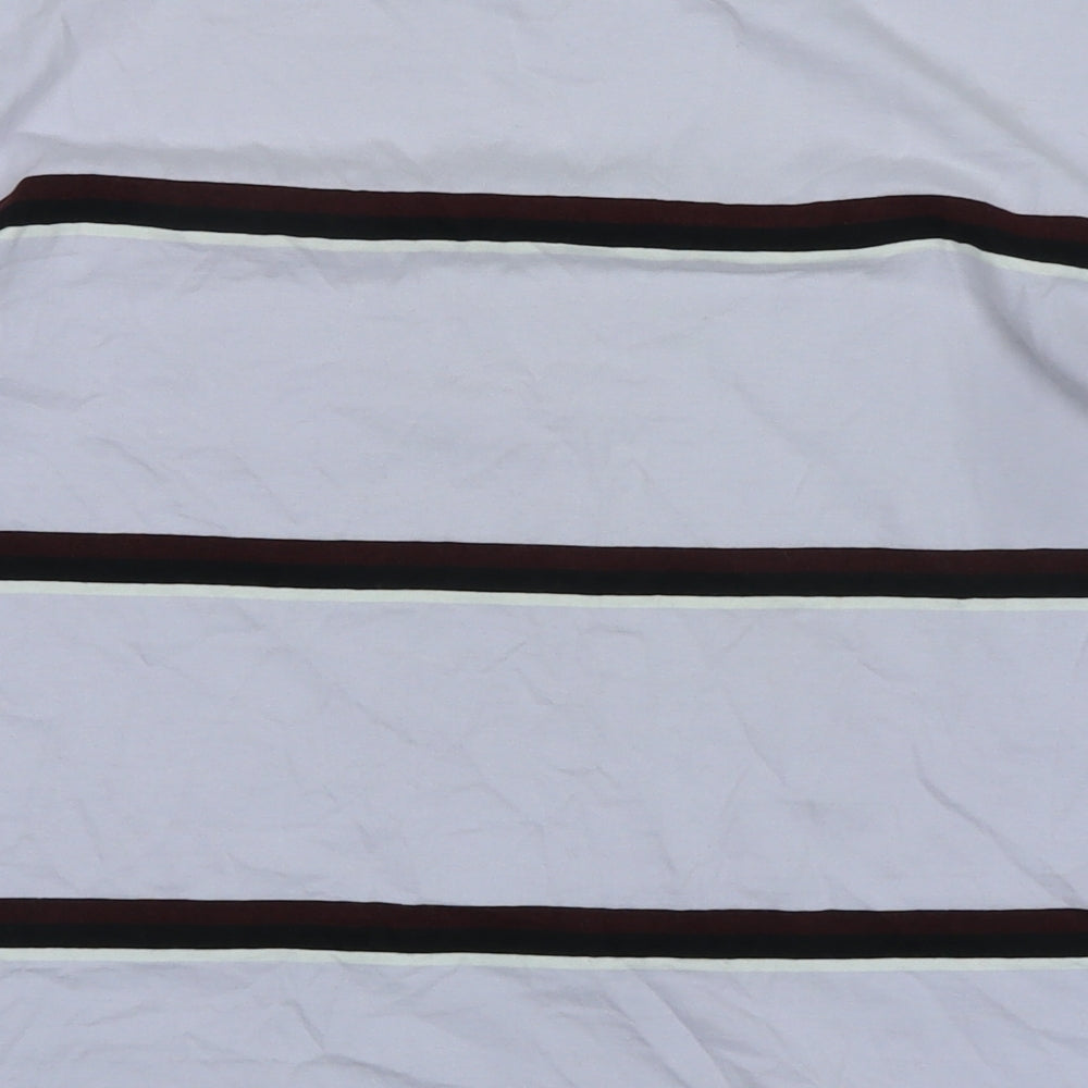 Topman Mens Purple Cotton T-Shirt Size M Crew Neck