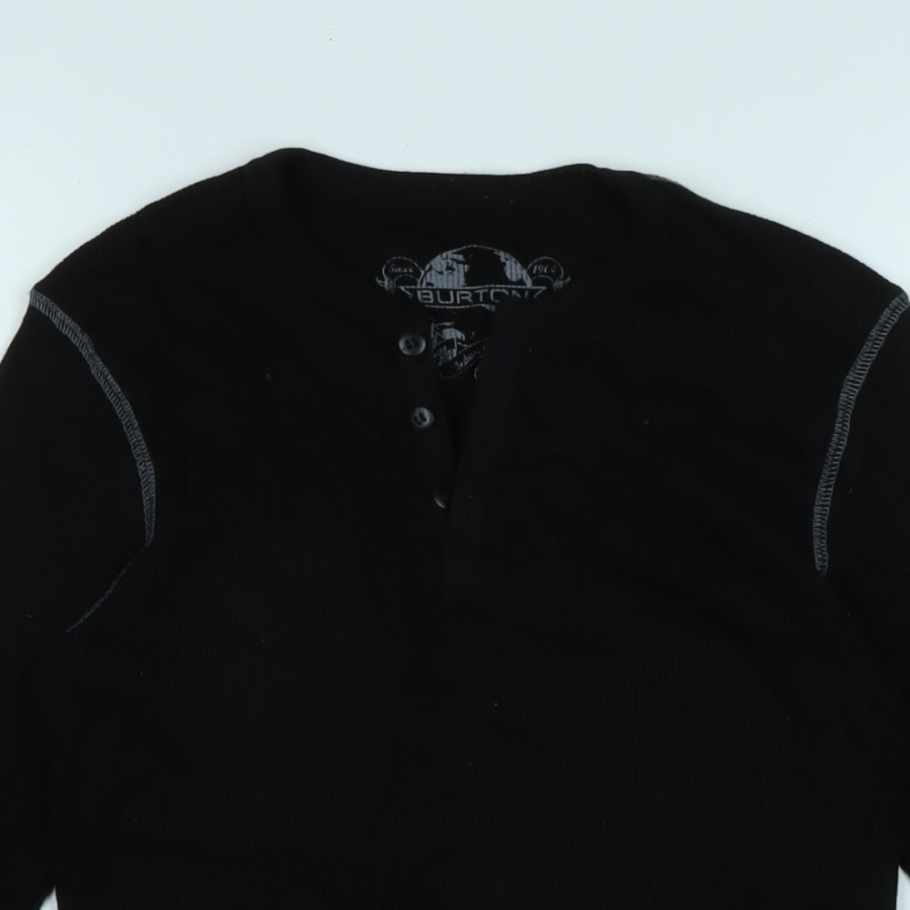 Mens UK Size XS Burton Black  T-Shirt
