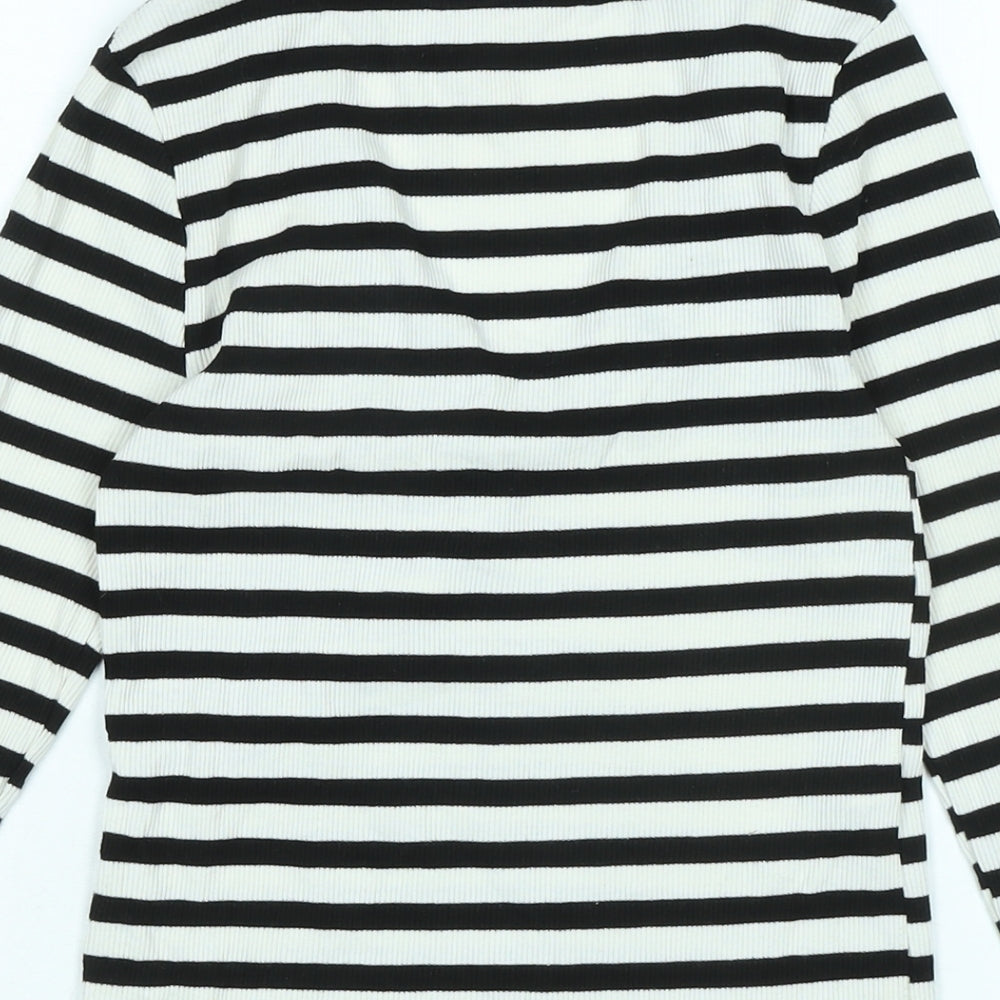 Womens UK Size XS MNG Ivory Jersey T-Shirt