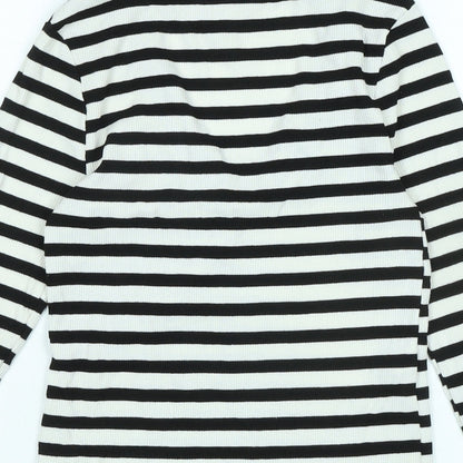 Womens UK Size XS MNG Ivory Jersey T-Shirt