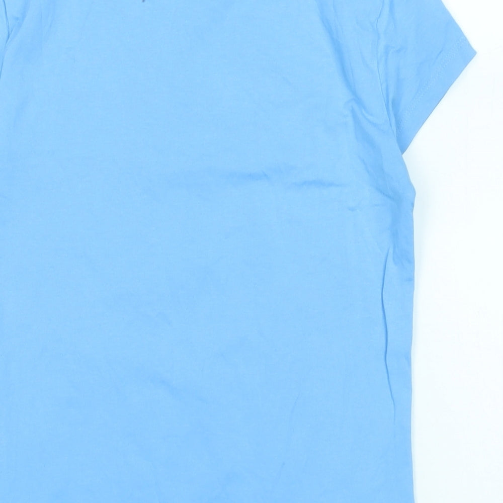 Doraemon Girls Blue Cotton Basic T-Shirt Size XS Crew Neck