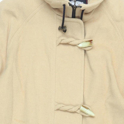 Huberman Womens Yellow Overcoat Coat Size L Zip - Duffle Coat