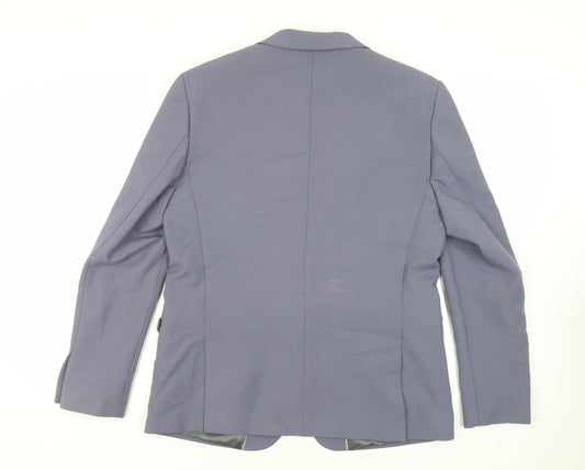 Mens UK Size 44 River Island Regular Blue Suit Jacket