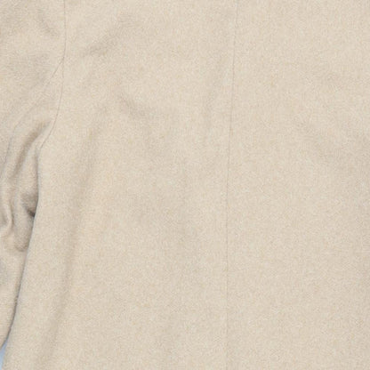 New Look Womens Beige Overcoat Coat Size 12 Button
