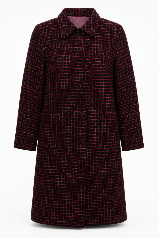 Womens UK Size 14 J.Taylor Black Overcoat