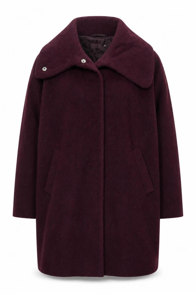 Womens UK Size 14 John Lewis Purple Overcoat