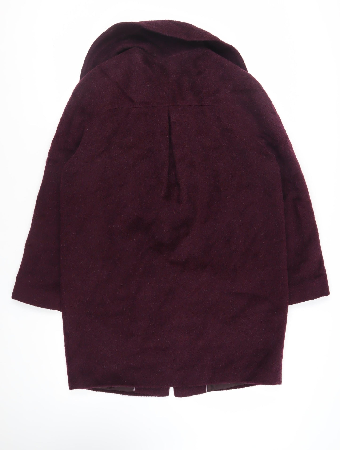 John Lewis Womens Purple Overcoat Coat Size 14 Snap