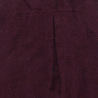 John Lewis Womens Purple Overcoat Coat Size 14 Snap