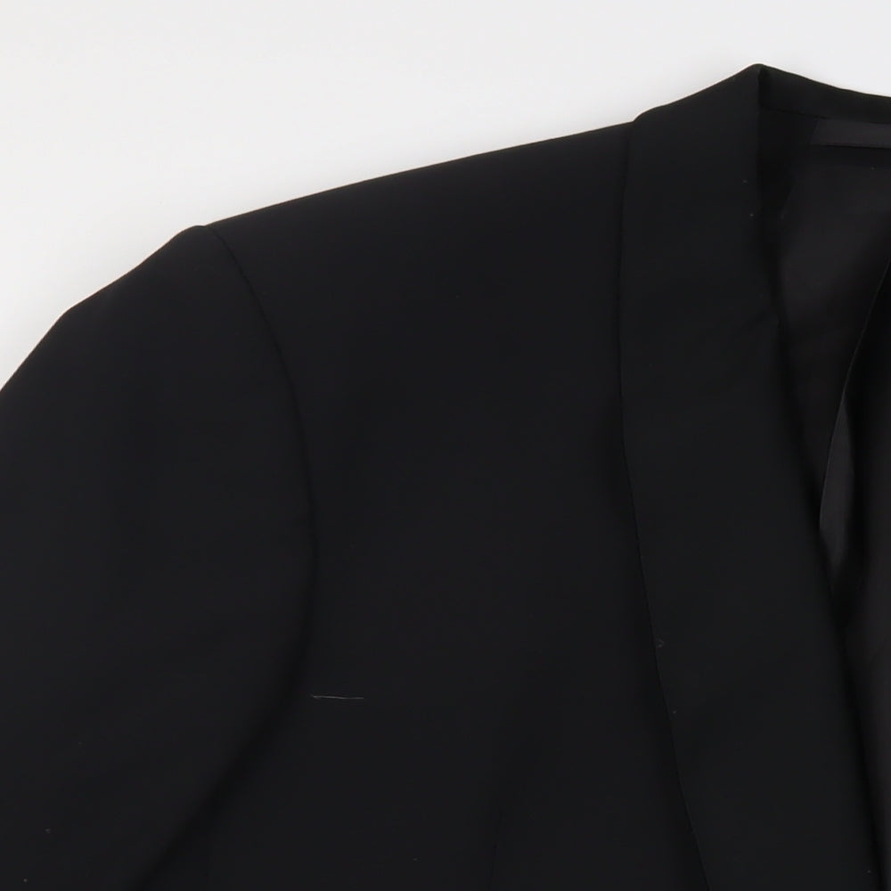 Mens UK Size 46 Marks and Spencer Regular Black Suit Tuxedo
