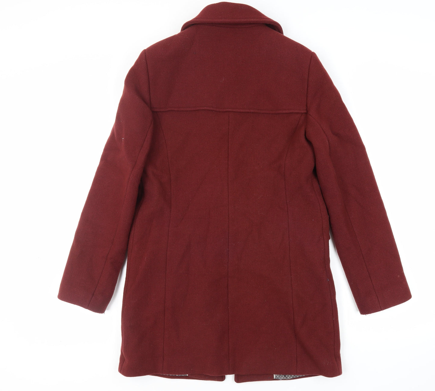 Trench & Coat Womens Red Overcoat Coat Size 12 Zip