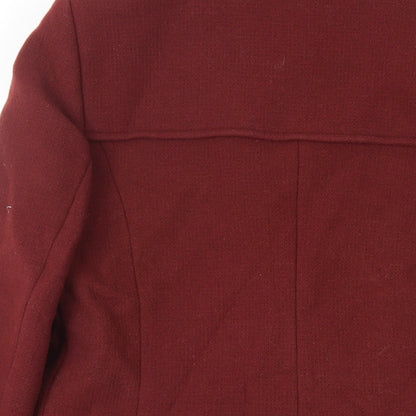 Trench & Coat Womens Red Overcoat Coat Size 12 Zip