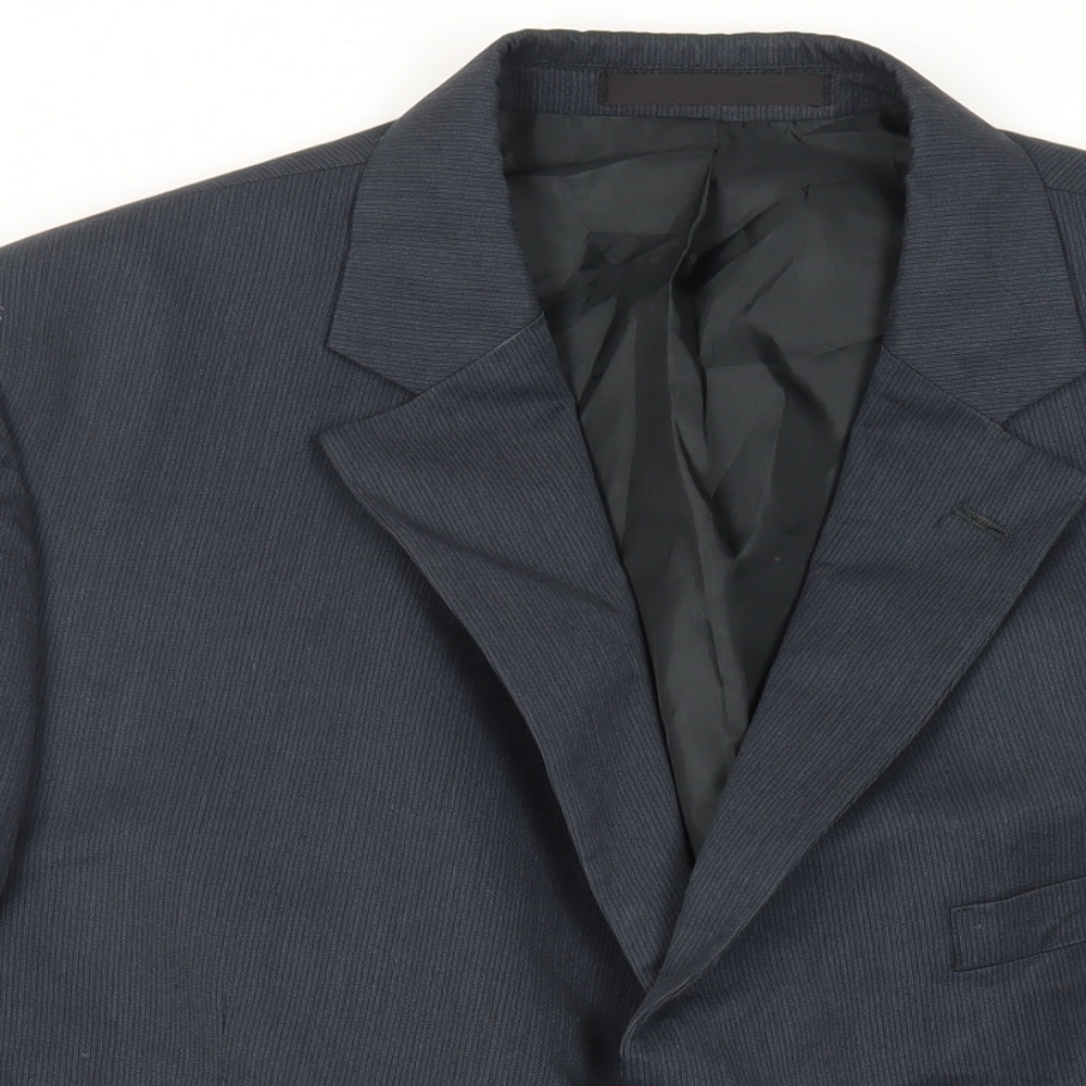 Mens UK Size 46 Marks and Spencer Regular Blue Suit Jacket