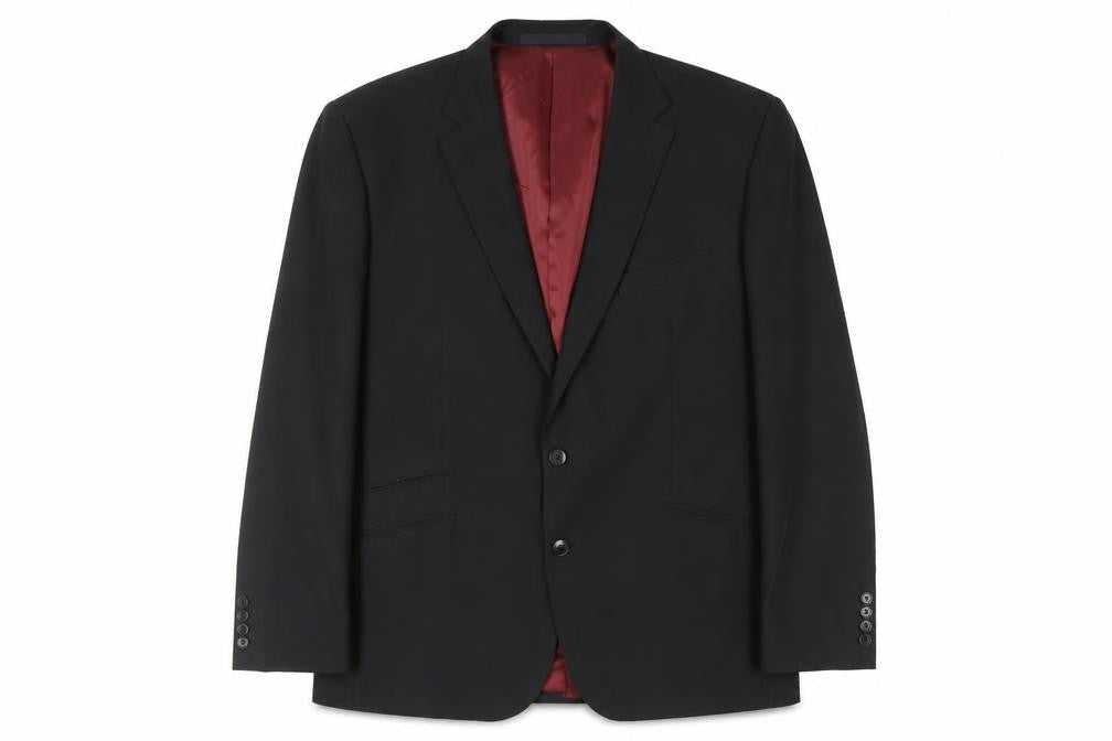 Marks & Spencer Mens Black Polyester Jacket Suit Jacket Size 44 Regular