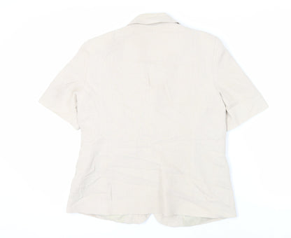 Bonmarché Womens Beige Jacket Blazer Size 16 Button