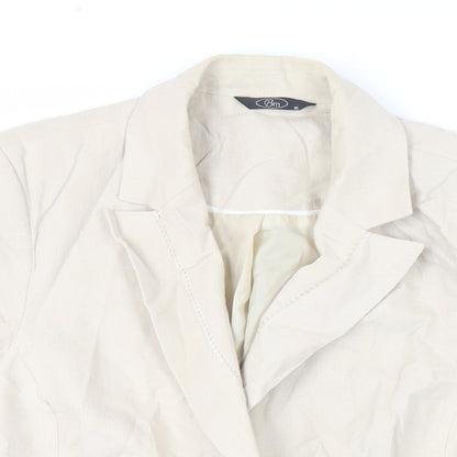 Bonmarché Womens Beige Jacket Blazer Size 16 Button