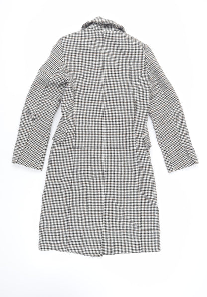 Womens UK Size 4 Topshop Grey Pea Coat