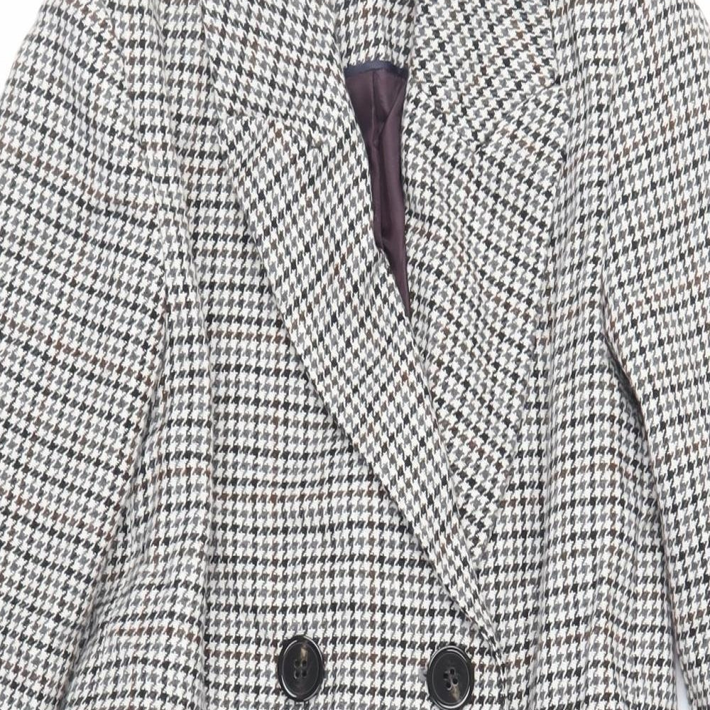 Womens UK Size 4 Topshop Grey Pea Coat