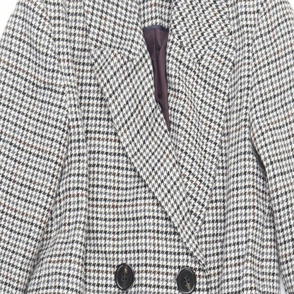 Womens UK Size 4 Topshop Grey Pea Coat