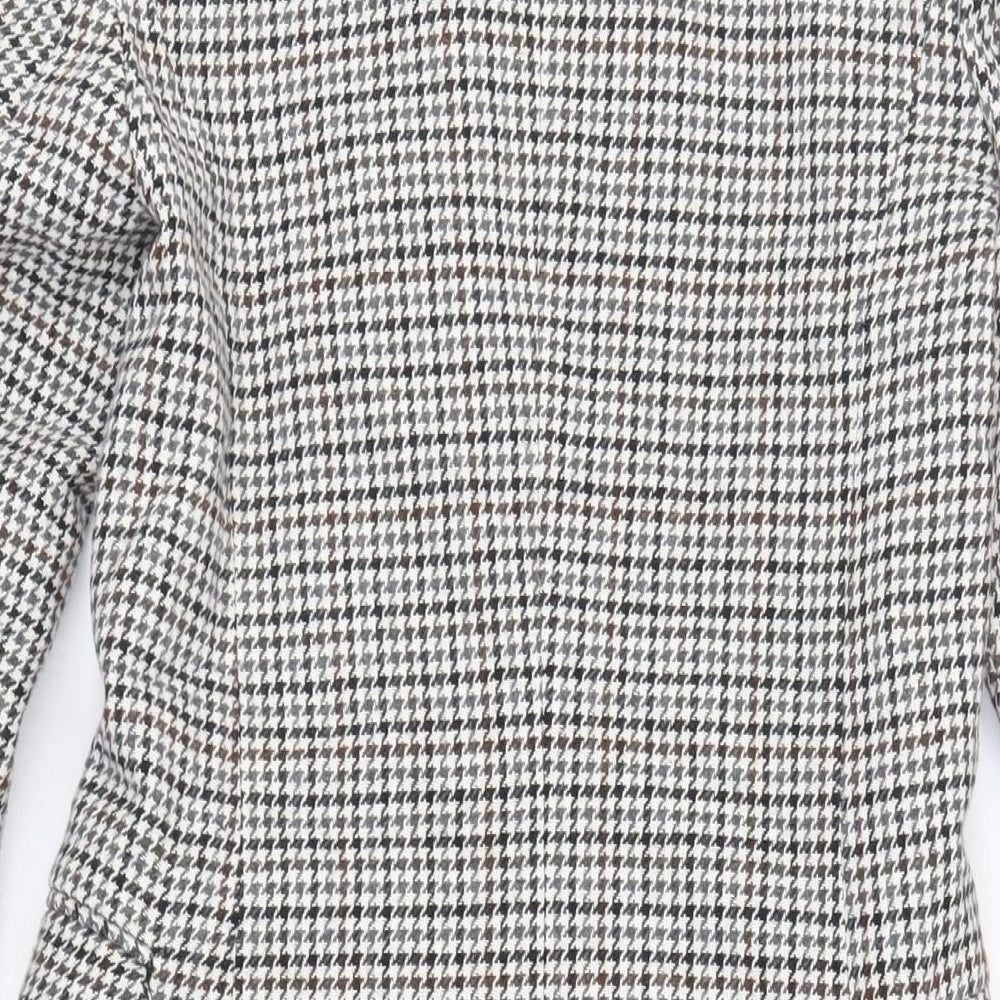 Womens UK Size 4 Topshop Grey Pea Coat