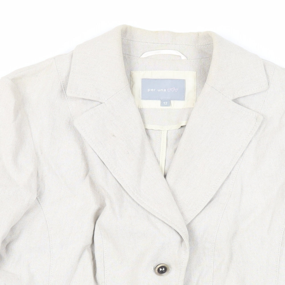 Womens UK Size 12 Per Una Beige Jacket
