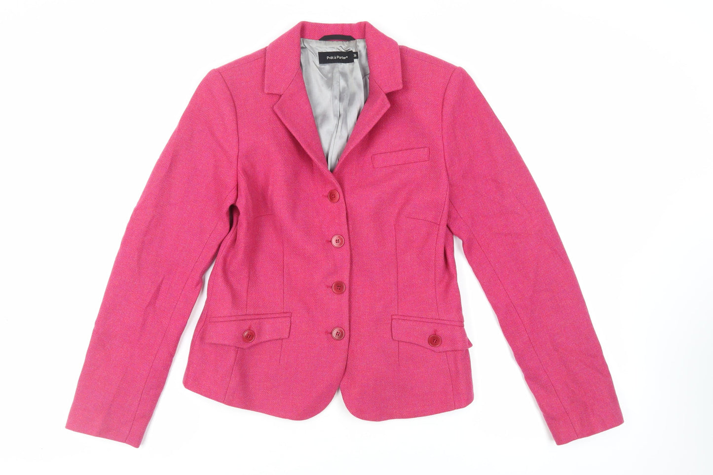 Prét-á-Porter Womens Pink Jacket Blazer Size 8 Button