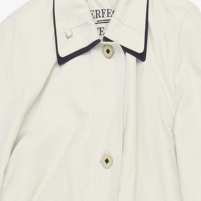 Perfect Wear Womens Beige Jacket Size 8 Buckle