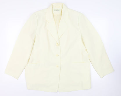 Classics Womens Ivory Jacket Blazer Size 20 Button