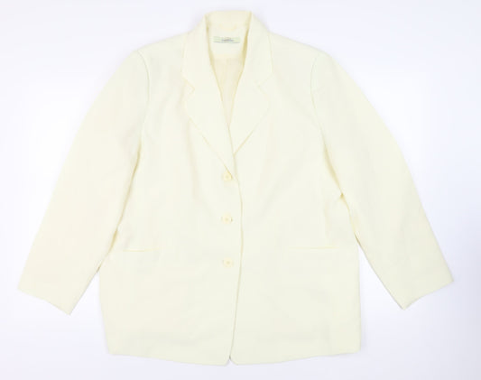Classics Womens Ivory Jacket Blazer Size 20 Button