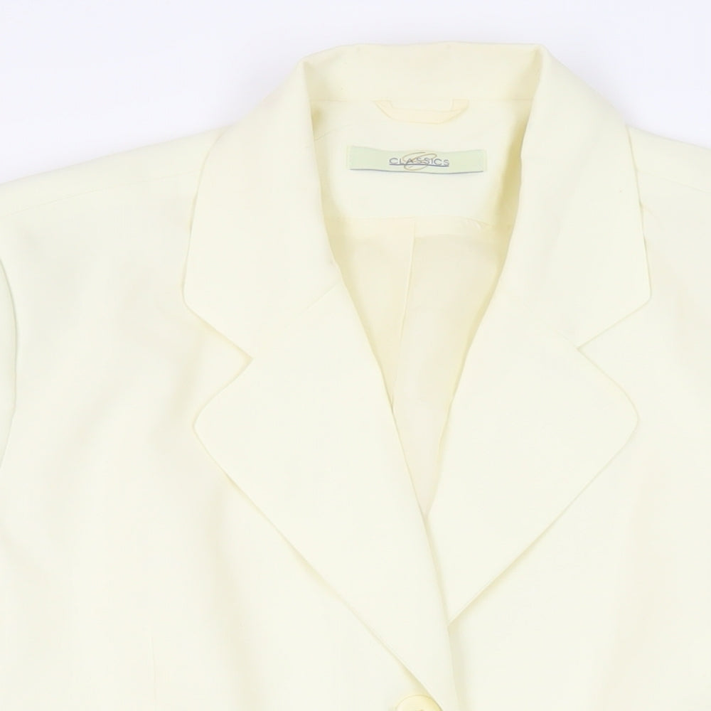 Classics Womens Ivory Jacket Blazer Size 20 Button
