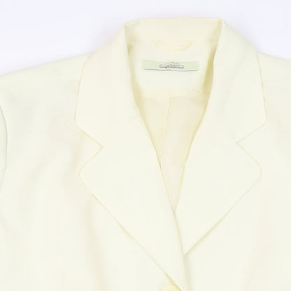 Classics Womens Ivory Jacket Blazer Size 20 Button
