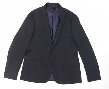 ASOS Mens Blue Polyester Jacket Suit Jacket Size 42 Regular