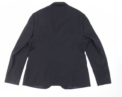 ASOS Mens Blue Polyester Jacket Suit Jacket Size 42 Regular