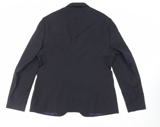 ASOS Mens Blue Polyester Jacket Suit Jacket Size 42 Regular