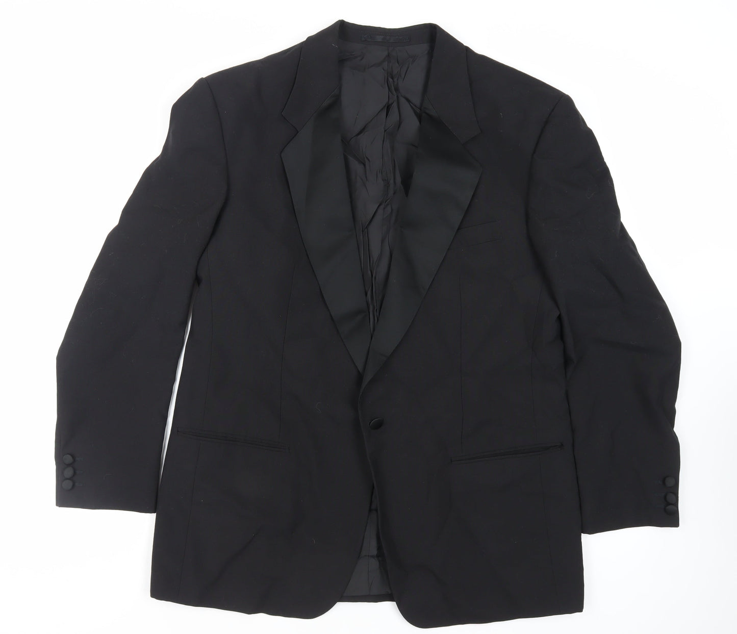 Mens UK Size 42 Burton Regular Black Suit Tuxedo