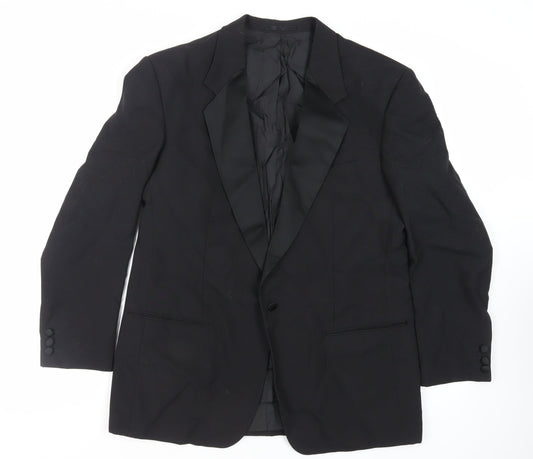 Mens UK Size 42 Burton Regular Black Suit Tuxedo