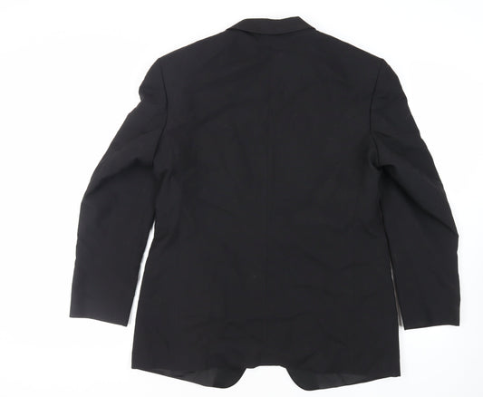 Mens UK Size 42 Burton Regular Black Suit Tuxedo