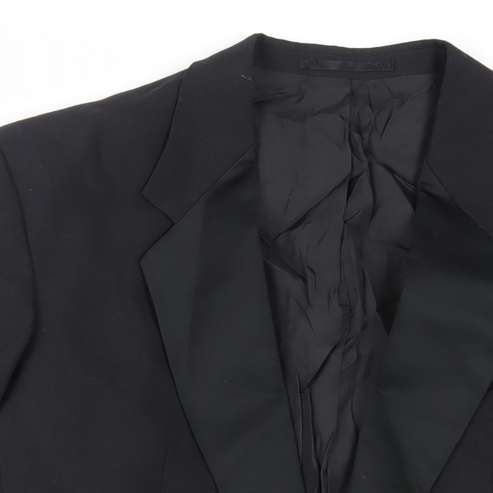 Mens UK Size 42 Burton Regular Black Suit Tuxedo