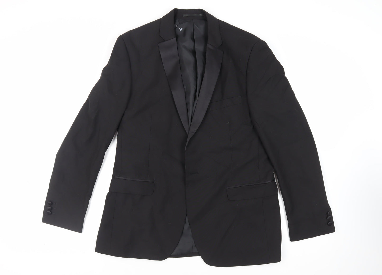 Mens UK Size 42 Occasions Regular Black Suit Tuxedo
