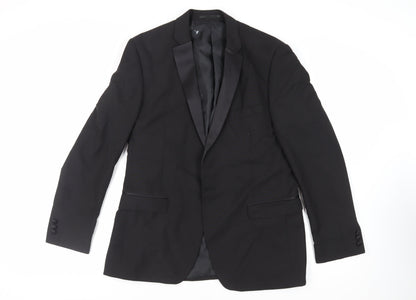 Mens UK Size 42 Occasions Regular Black Suit Tuxedo